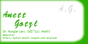 anett gotzl business card